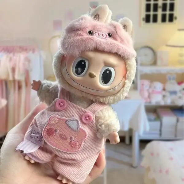Pink-Pig Jumpsuit Set Labubu Outfit