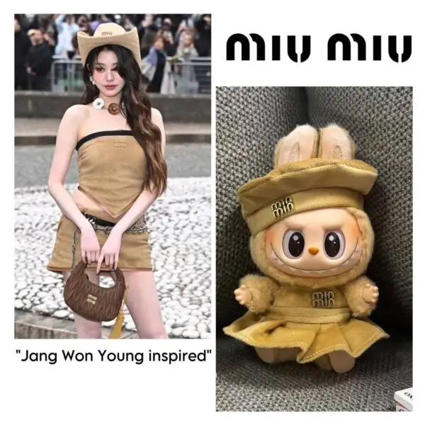 Jang Won Young set labubu outfit-2